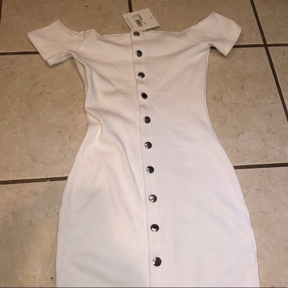 Missguided Dresses & Skirts - Ribbed Popper Dress